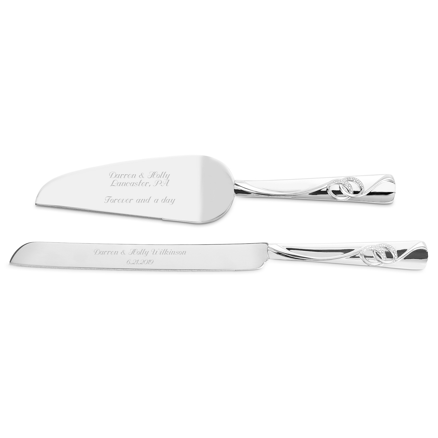 Double Rings Cake Server Set