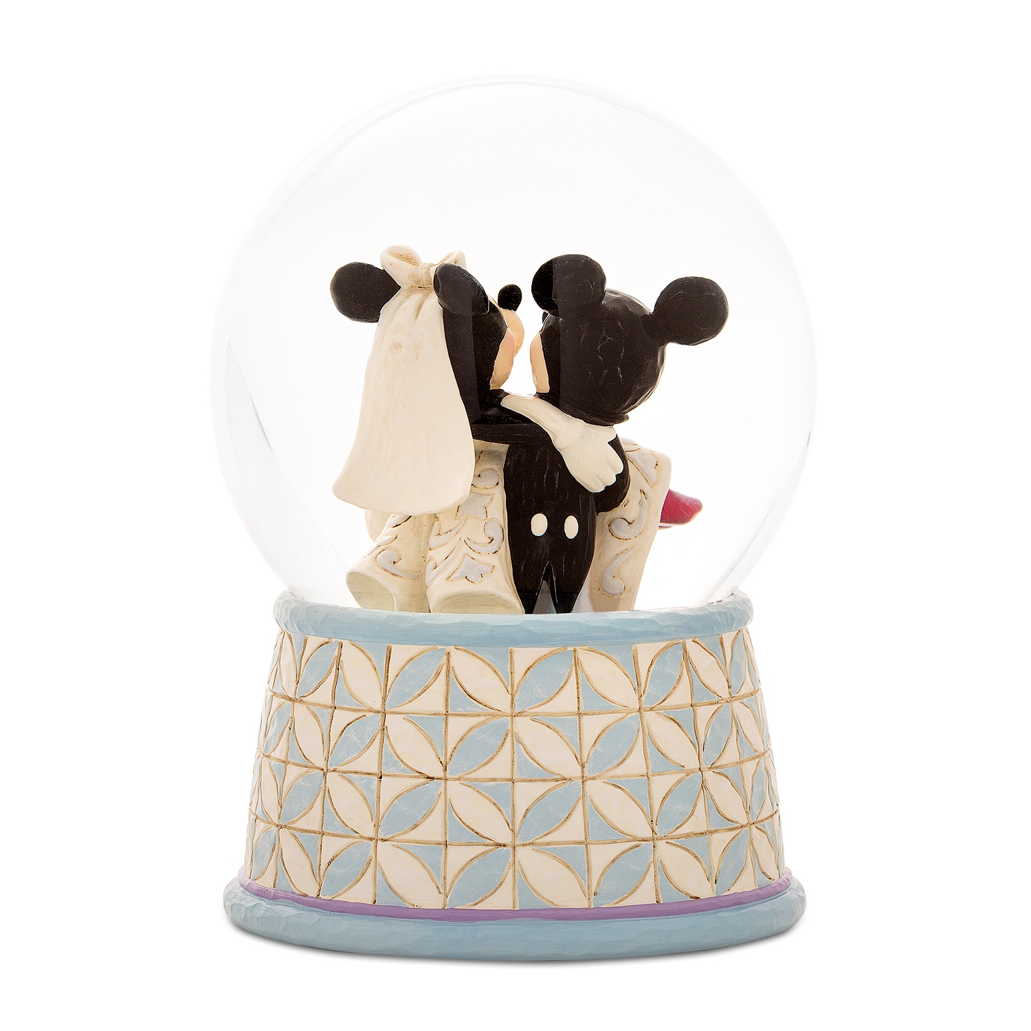 Jim Shore Disney Traditions Mickey Minnie Snow Globe