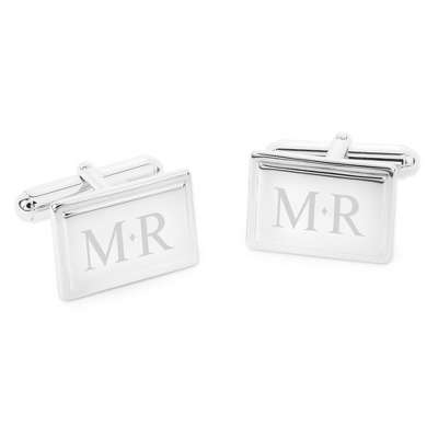 Sterling Silver Rectangle Cuff Links