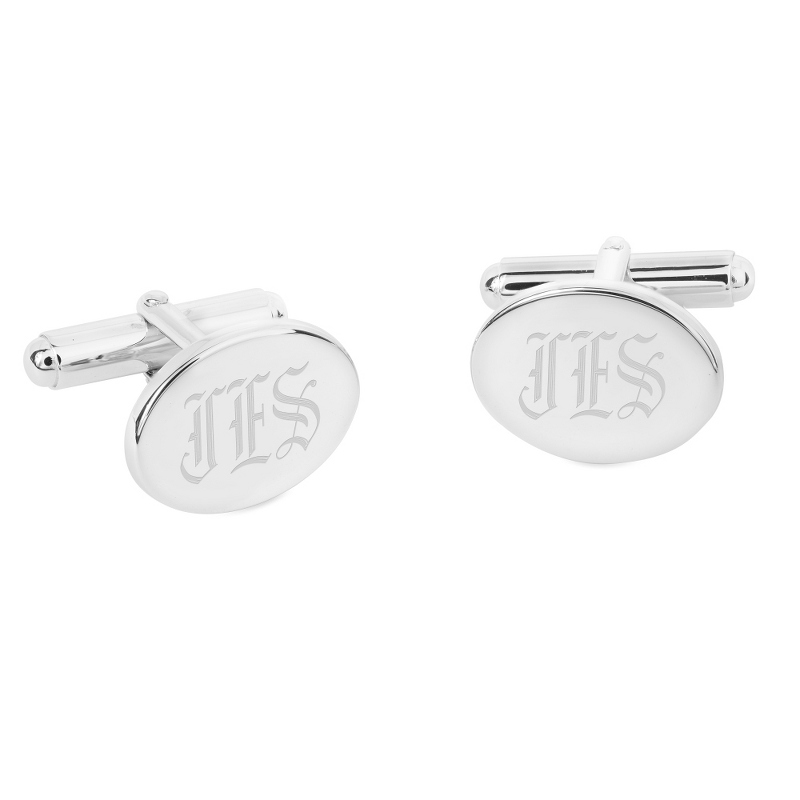 Image of Sterling Silver Oval Cuff Links