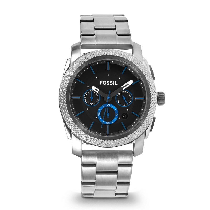 Image of Fossil Mens Machine Chronograph Smoke Stainless Steel Watch