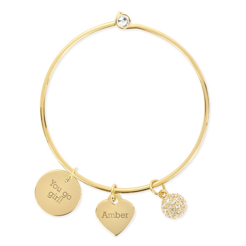 Image of Gold Charm Bangle