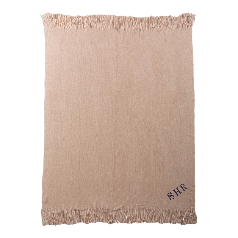 Image of Tan Knit Home Throw