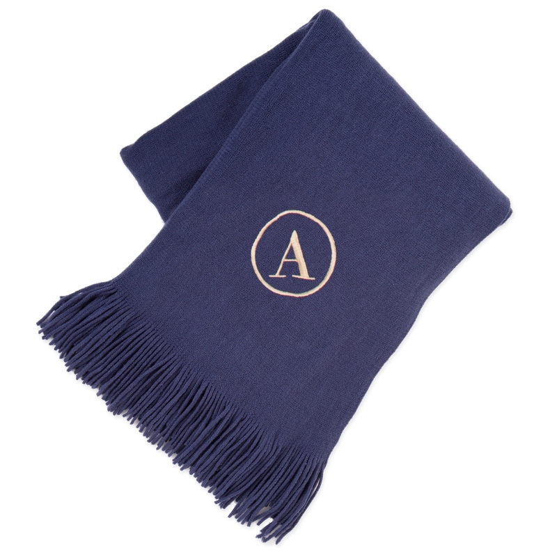 Image of Navy Knit Home Throw