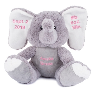 personalized baby elephant stuffed animal