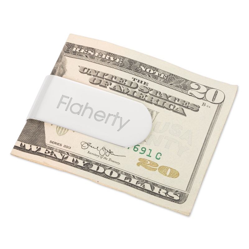 Image of Sterling Silver Rounded Money Clip