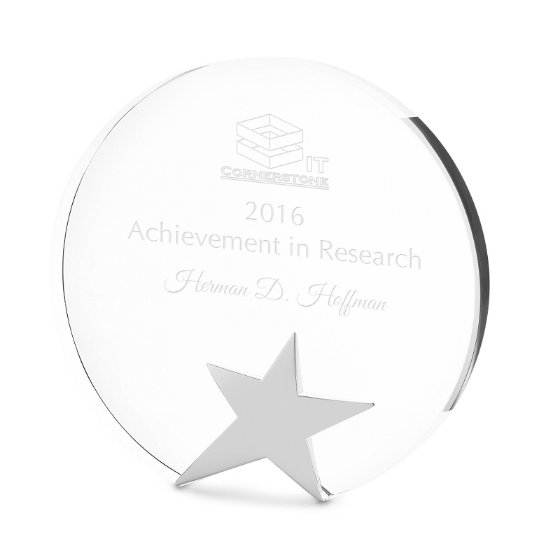 Image of Round Crystal Star Award