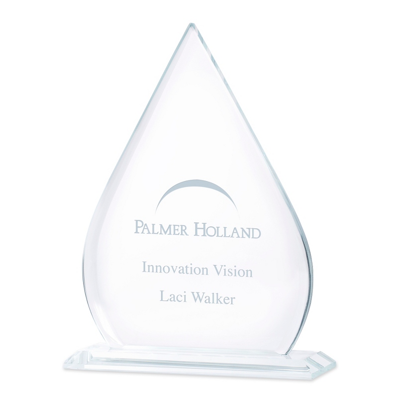 Image of Medium Glass Tear Drop Award