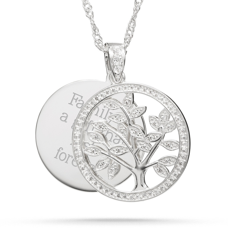 Image of Silver Family Tree Necklace