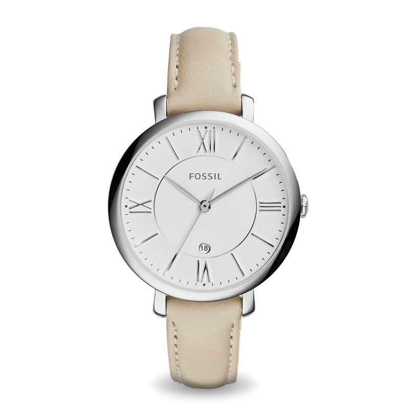 Image of Fossil Womens Jacqueline White Leather Watch