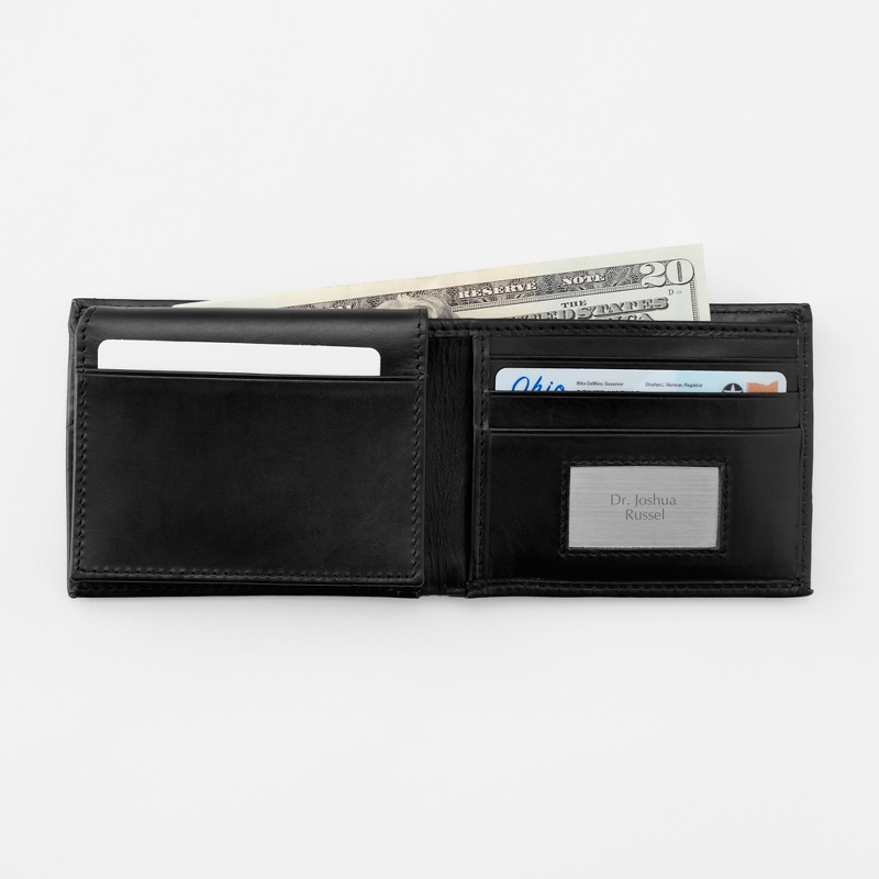 Image of Black Leather Passcase Wallet
