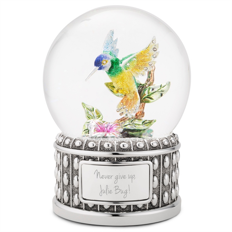 Image of Jeweled Hummingbird Musical Snow Globe