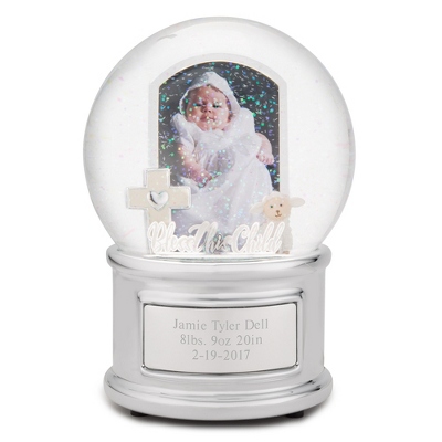 snow globe christening gift