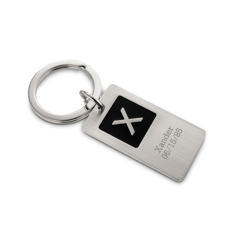 Image of Initial X Tag Key Chain