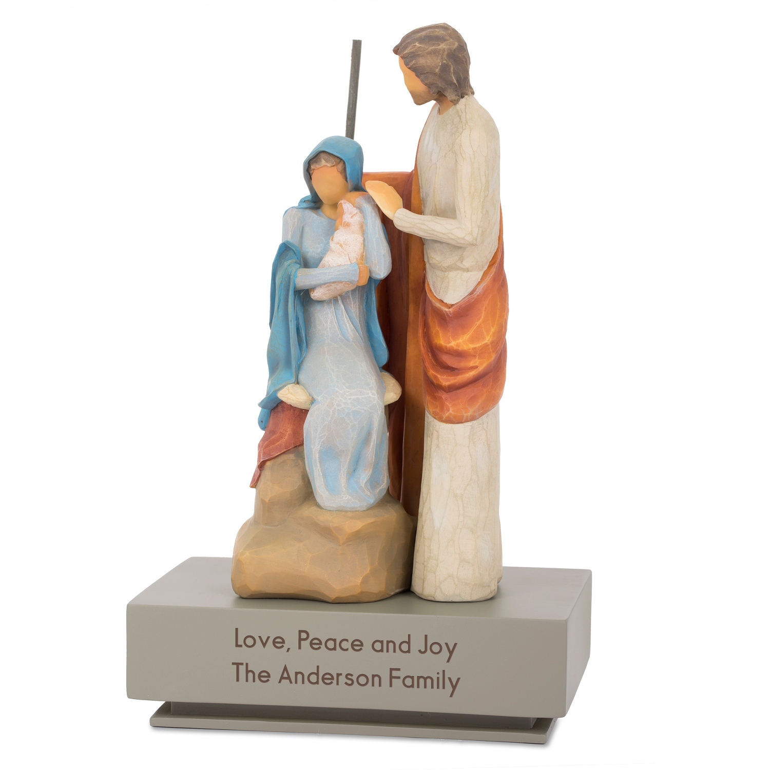 Willow Tree Holy Family Figurine with Shelf Stand