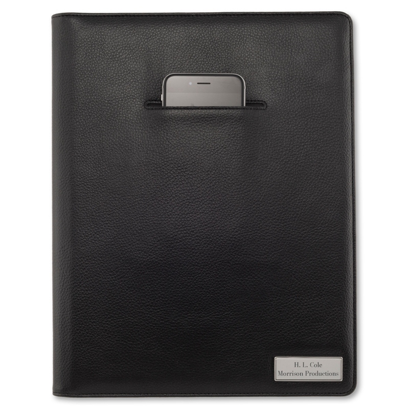 Image of Black Pebble Grain Padfolio