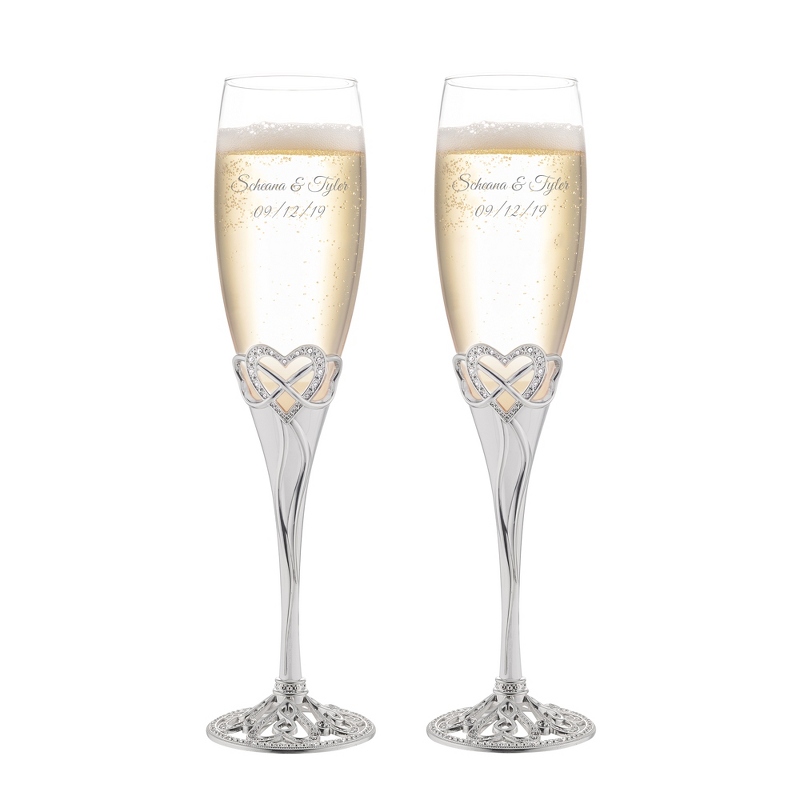 Image of Infinity Heart Champagne Flute Set