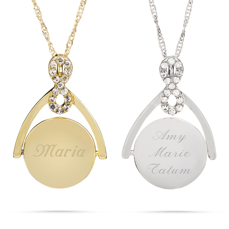 Image of Infinity Round Spinner Necklaces