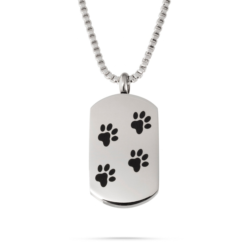 Image of Paw Print Urn Pendant Necklace
