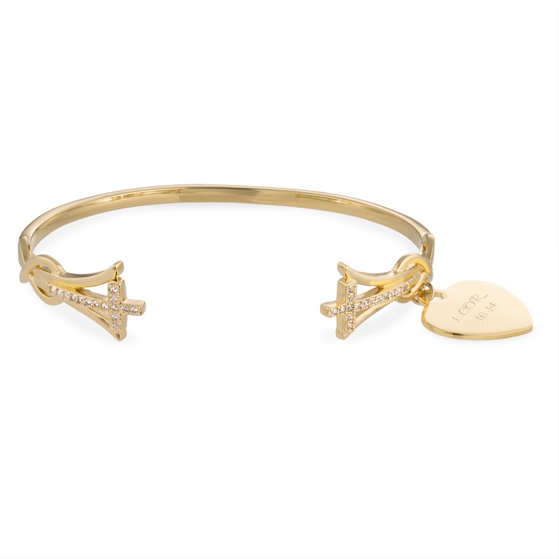 Image of Gold Infinity and Cross Cuff