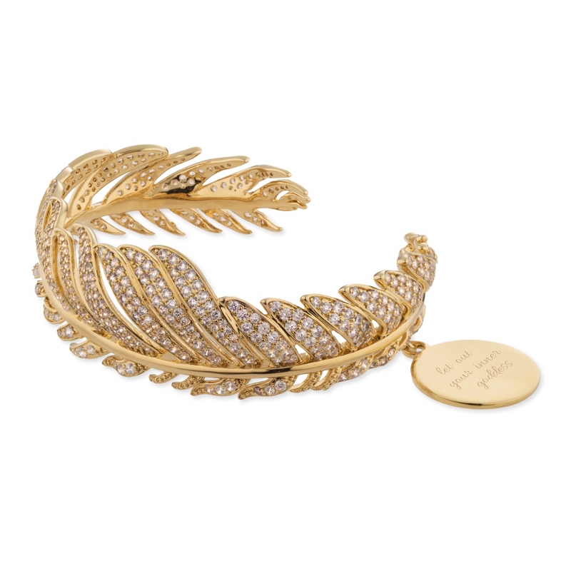 Image of Gold Feather Athena Statement Cuff