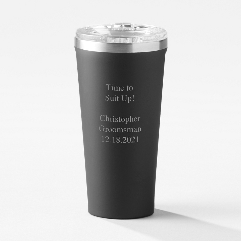 Image of Corkcicle Matte Black 16 oz. Stainless Steel Tumbler