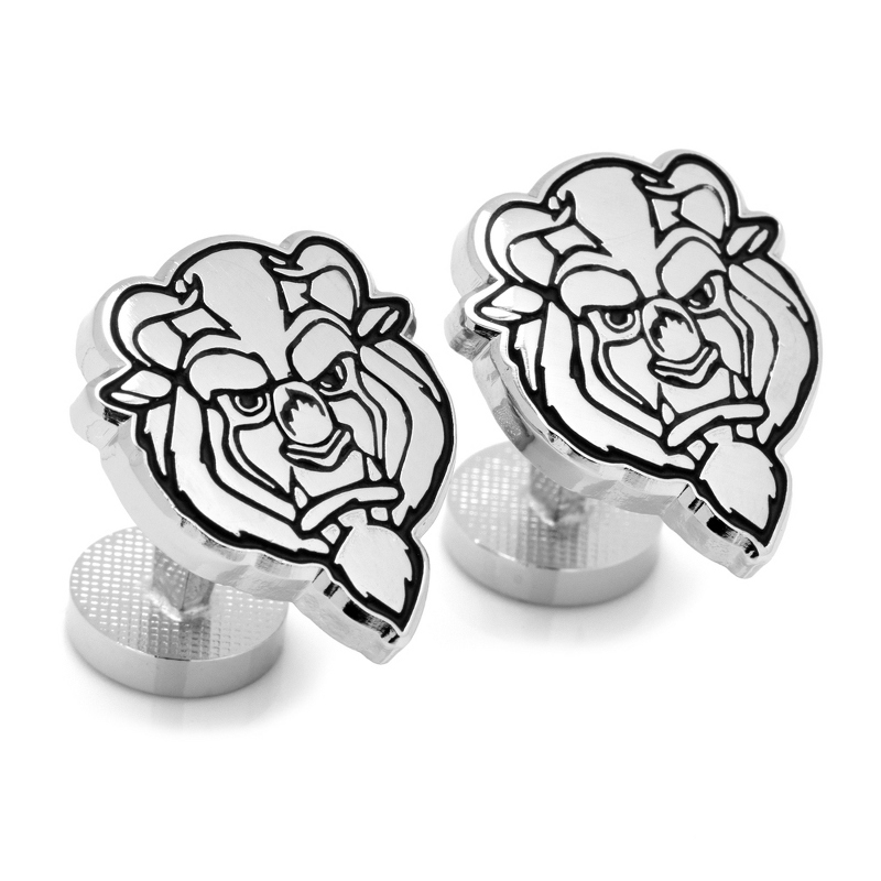 Image of Beauty and the Beast Rose and Beast Cuff Links