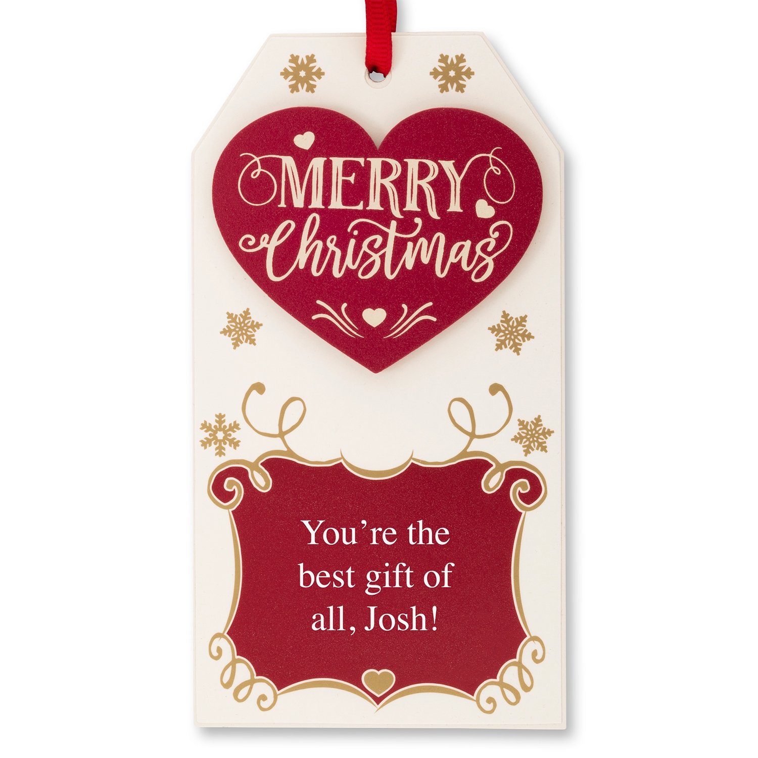Merry Christmas Gift Tag Ornament