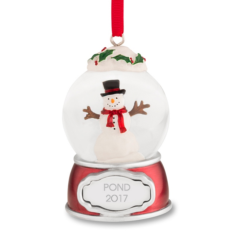 Image of Mini Snowman Snow Globe Ornament