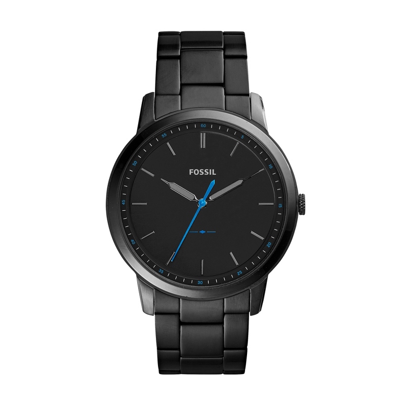 Image of Fossil Mens Minimalist Chronograph All Black Stainless Steel
