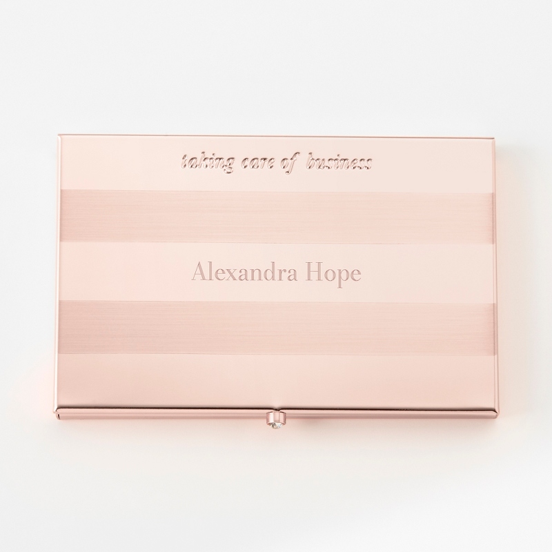 Image of Rose Gold Stripe Card Case