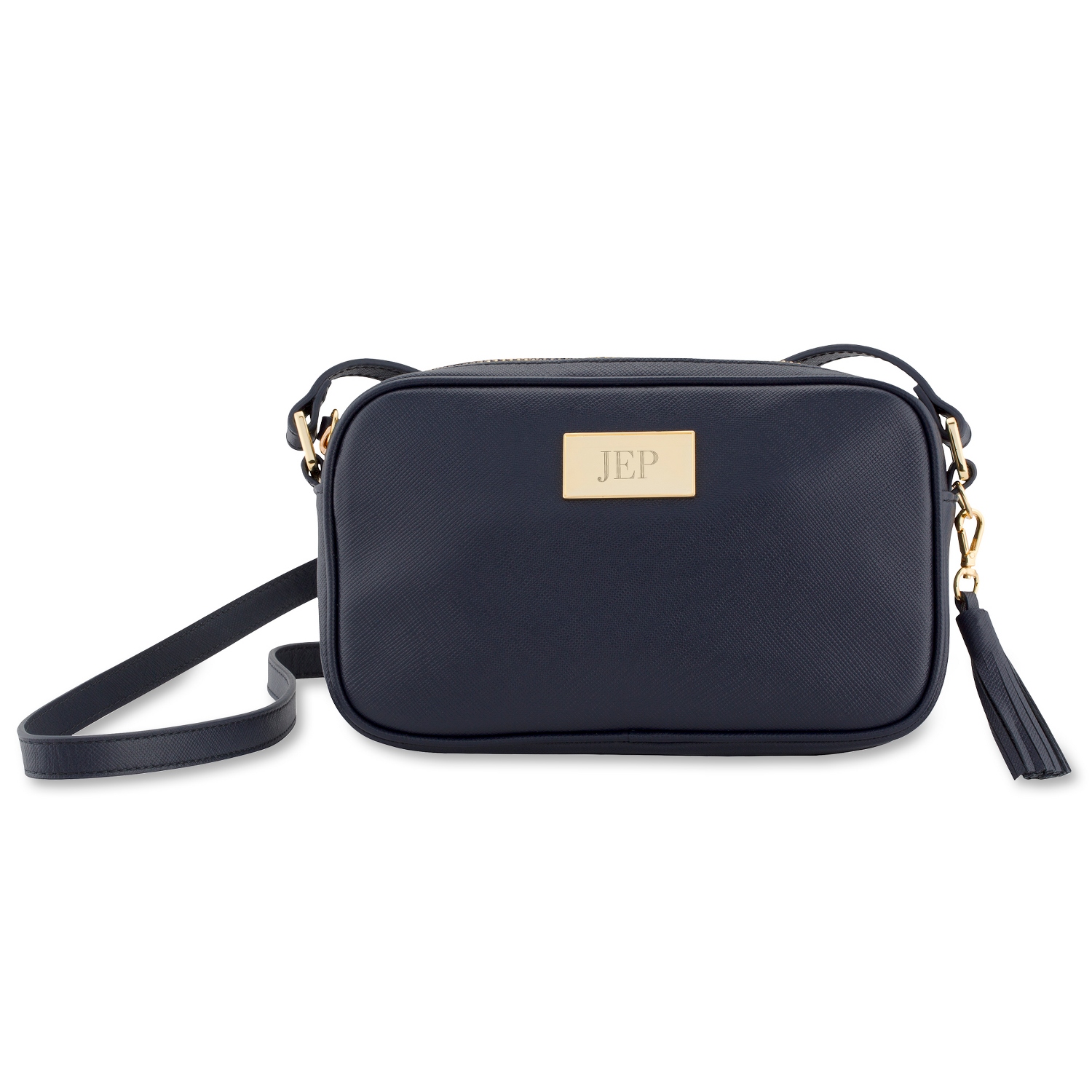 Navy Blue Soft Leather Crossbody Bag IUCN Water