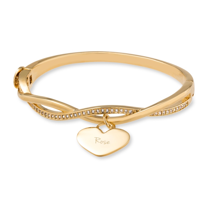 Image of Gold Infinity Pave Bangle