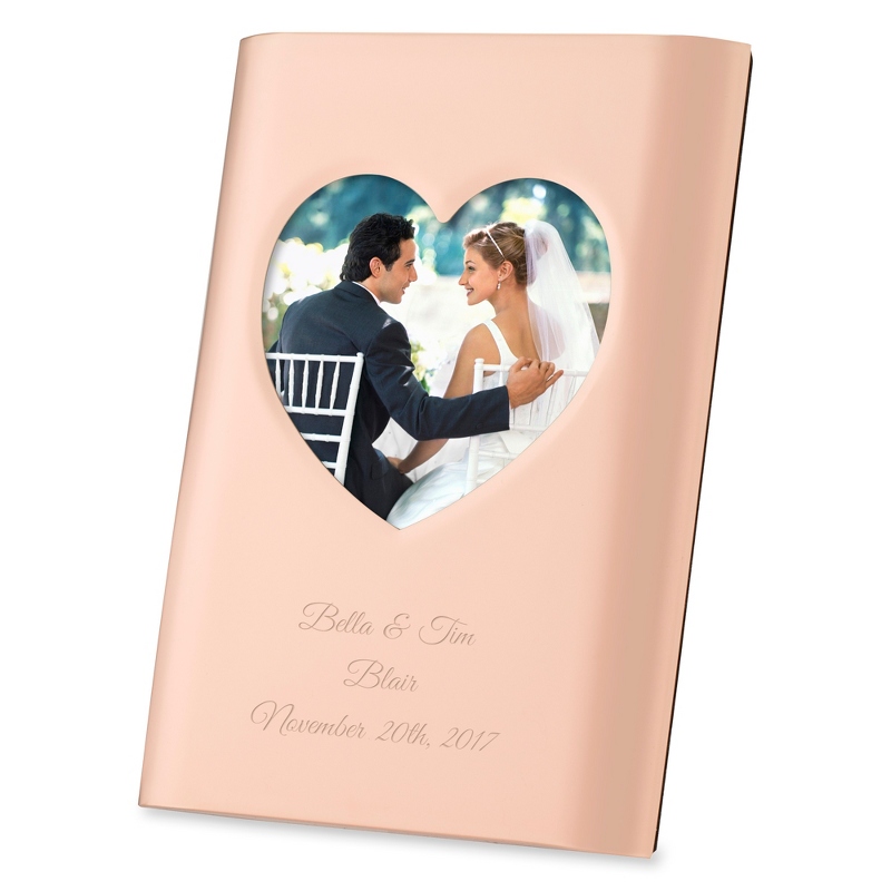 Image of Rose Gold Heart Cutout Frame