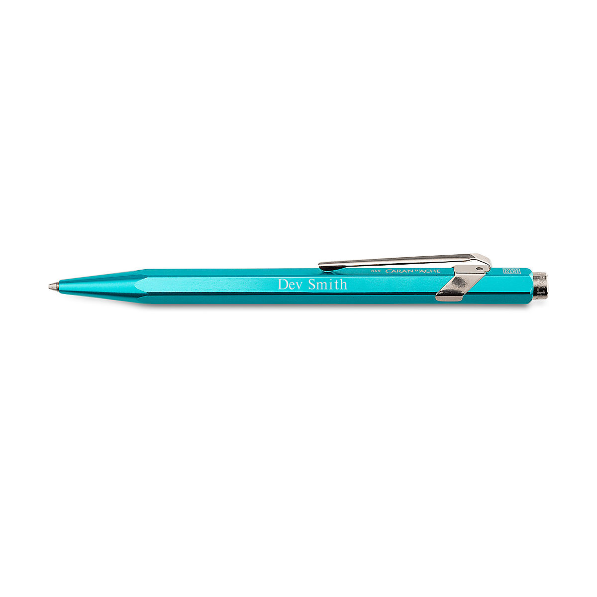 Caran D'ache Swiss Made Metal Ballpoint Pen 849.171 Metallic Turquoise 