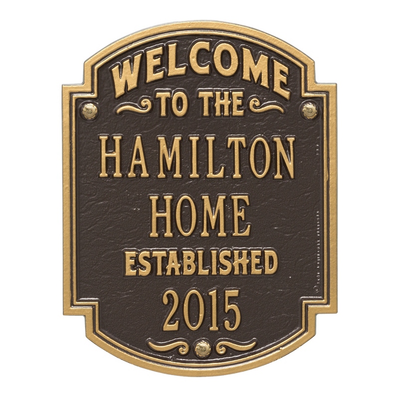 Image of Bronze and Gold Heritage Welcome Plaque