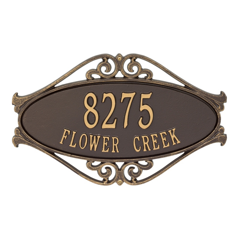 Image of Bronze and Gold Hackley Address Welcome Plaque