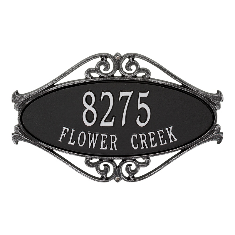 Image of Black and Silver Hackley Address Welcome Plaque