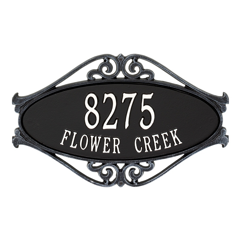 Image of Black and White Hackley Address Welcome Plaque