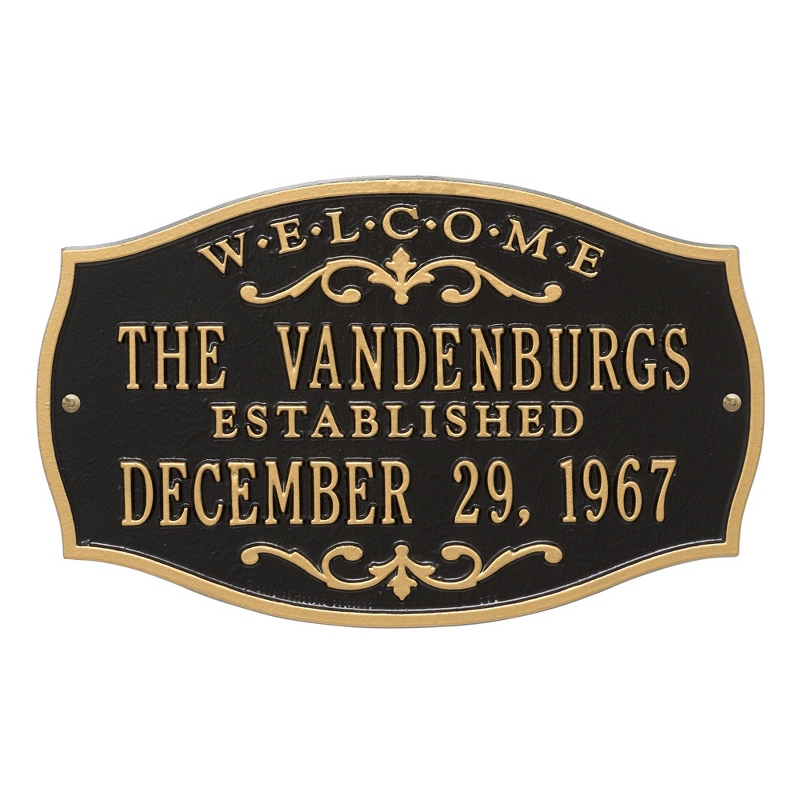 Image of Black and Gold Brookfield Welcome Plaque