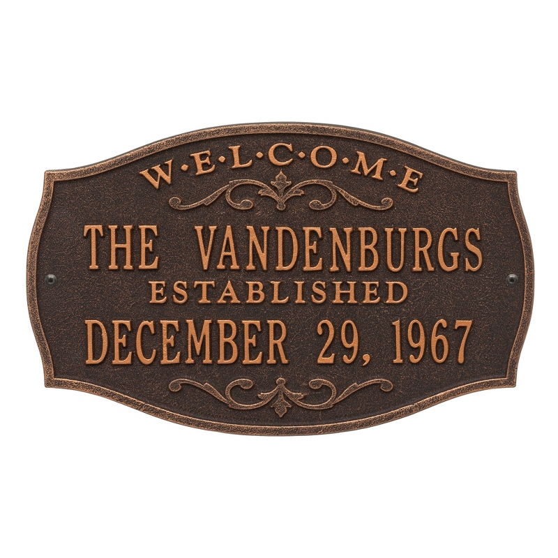 Image of Oil Rubbed Bronze Brookfield Welcome Plaque