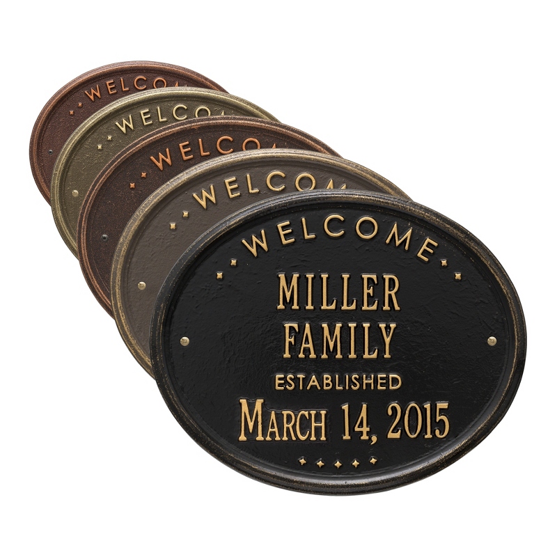 Image of Established Welcome Oval Plaque
