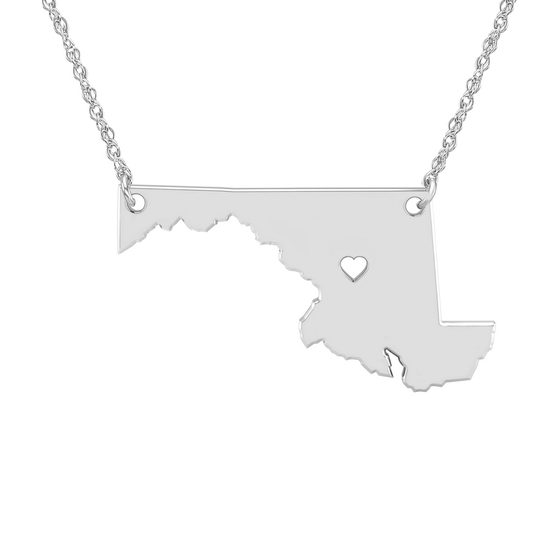Image of ALISON AND IVY Sterling Silver Maryland State Cutout