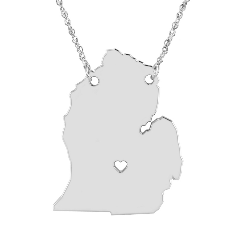 Image of ALISON AND IVY Sterling Silver Michigan State Cutout