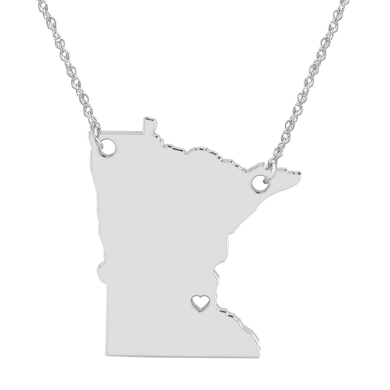 Image of ALISON AND IVY Sterling Silver Minnesota State Cutout