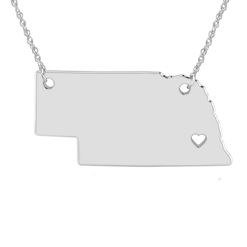 Image of ALISON AND IVY Sterling Silver Nebraska State Cutout