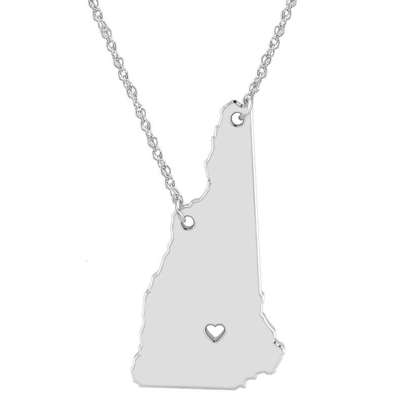 Image of ALISON AND IVY Sterling Silver New Hampshire State Cutout