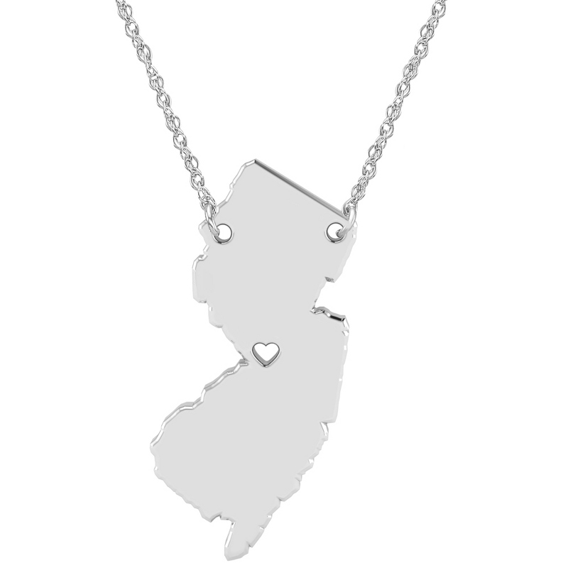 Image of ALISON AND IVY Sterling Silver New Jersey State Cutout