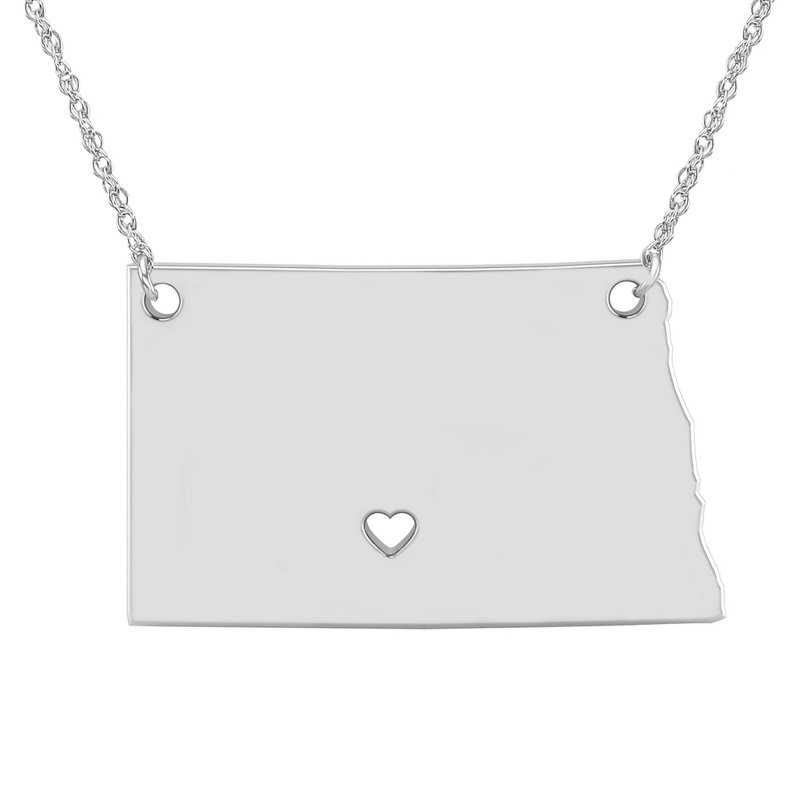 Image of ALISON AND IVY Sterling Silver North Dakota State Cutout