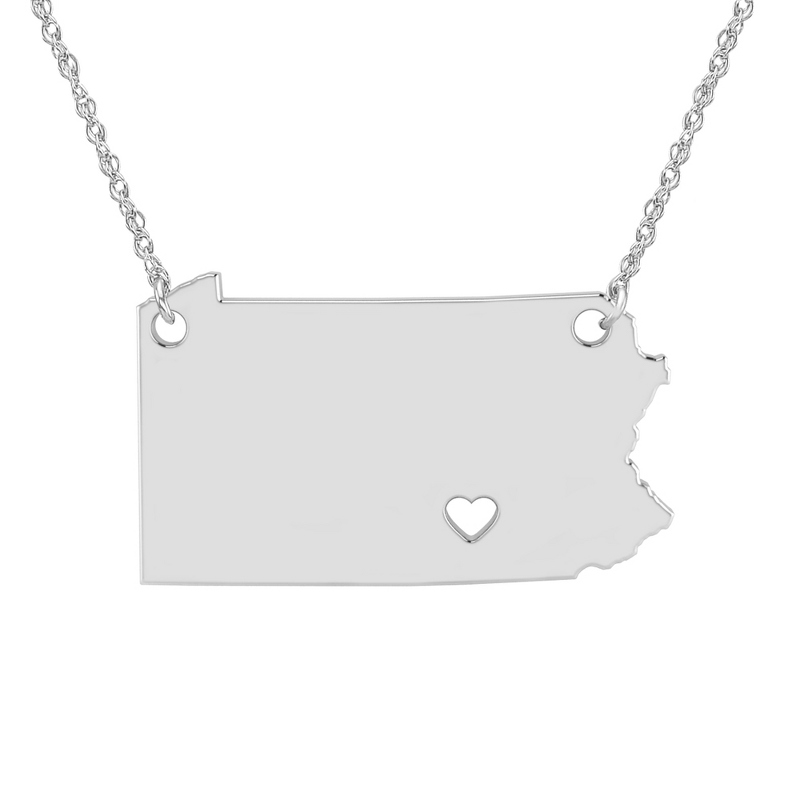 Image of ALISON AND IVY Sterling Silver Pennsylvania State Cutout